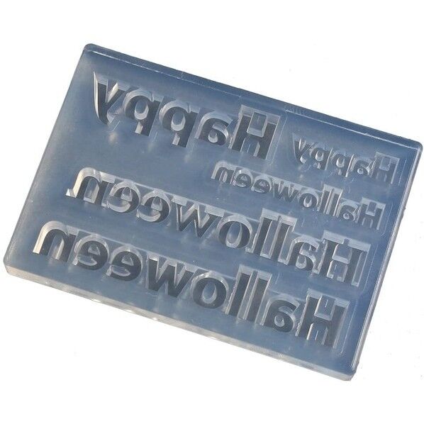 亀島商店 ハロウィン レジンクラフト用 ソフトモールド 文字抜き ハロウィン