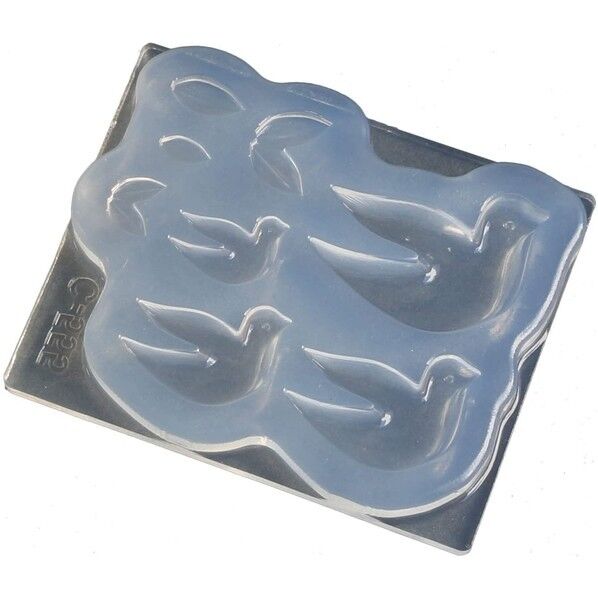 亀島商店 アニマル レジンクラフト用 ソフトモールド ハト フラット