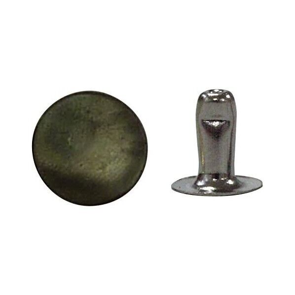 片面カシメ 大 足長タイプ 9×10mm 50個 黒ニッケル