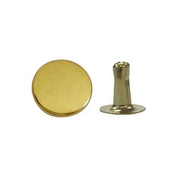 片面カシメ 小 6×6mm 100個 ゴールド