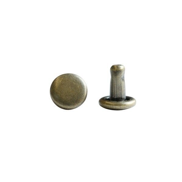 両面カシメ 特小4.5mm×6mm 50個 アンティークゴールド