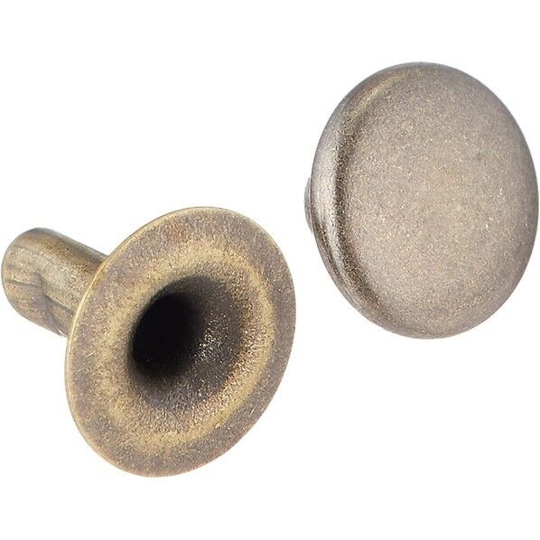 片面カシメ 中 7×7mm 50個 アンティークゴールド