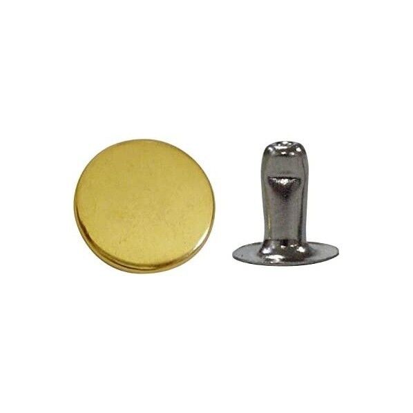 片面カシメ 小 足長タイプ 6×10mm 50個 ゴールド