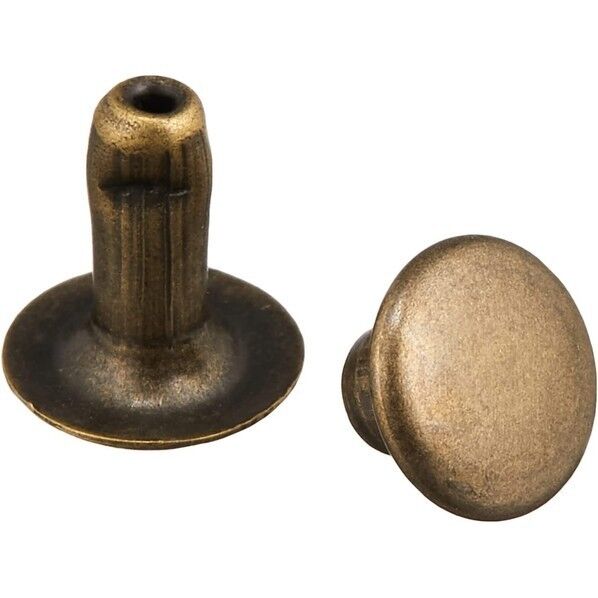 片面カシメ 小 6×6mm 100個 ニッケル