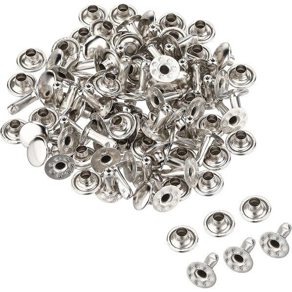 片面カシメ 大 足長タイプ 9×10mm 50個 ニッケル