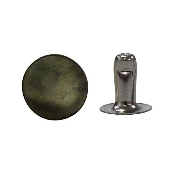 片面カシメ 中 足長タイプ 7×10mm 50個 黒ニッケル