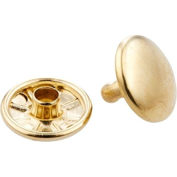 両面カシメ 特大13mm×10mm 30個 アンティークゴールド