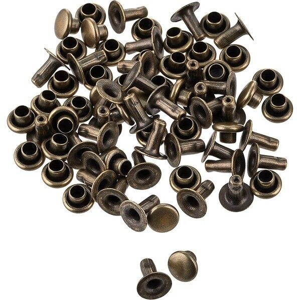 片面カシメ 特小 4.5×5mm 100個 アンティークゴールド