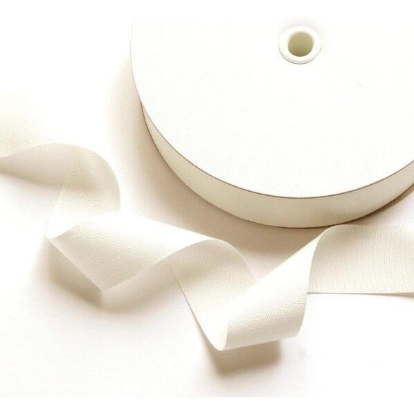 薄手平織テープ 25mm巾×30m巻 オフホワイト