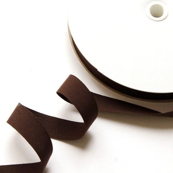 薄手平織テープ 15mm巾×30m巻 こげ茶