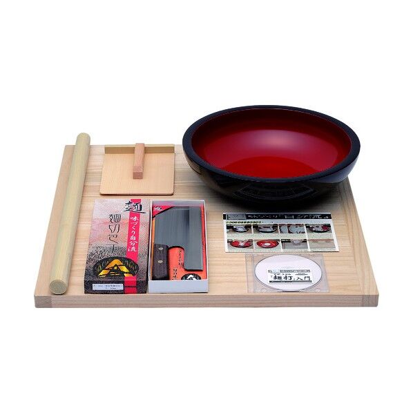 家庭用麺打ちセット(蕎麦打ち道具セット)普及型麺打セットそば・うどん「麺打入門」DVD付 A-1200 1点