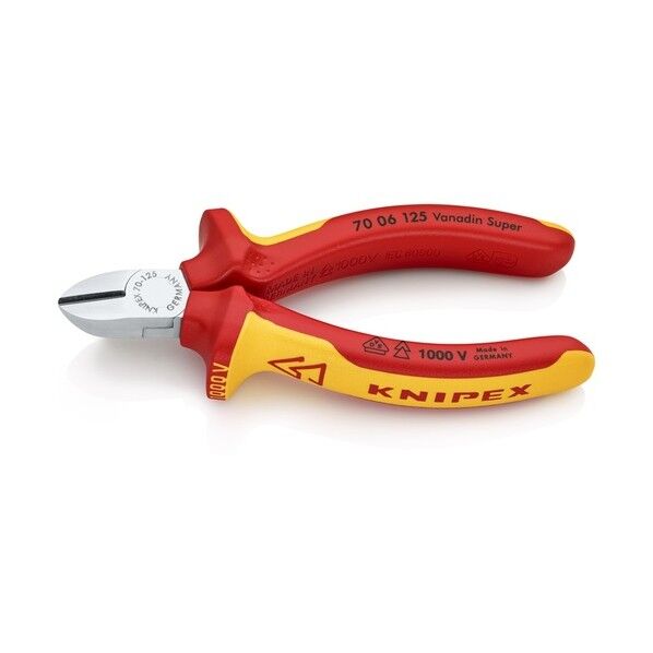 クニペックス KNIPEX絶縁1000V電工ニッパー125mm 7006-125...