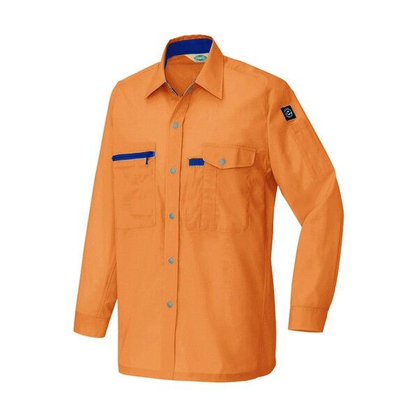 長袖シャツ(男女兼用)(薄地) 063オレンジ 6L 5365 1着