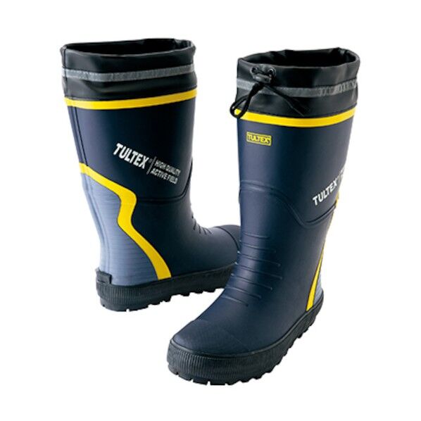 防寒ゴム長靴 008ネイビー×イエロー M 4709 1点
