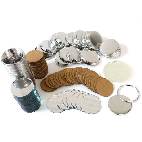 日本紐釦貿易(Nippon Chuko) 缶ミラー土台パーツ 丸形 透明フィルム付