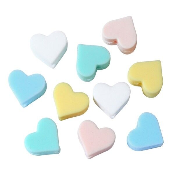 日本紐釦貿易(Nippon Chuko) ハート棒針キャップ パステルMIXセット