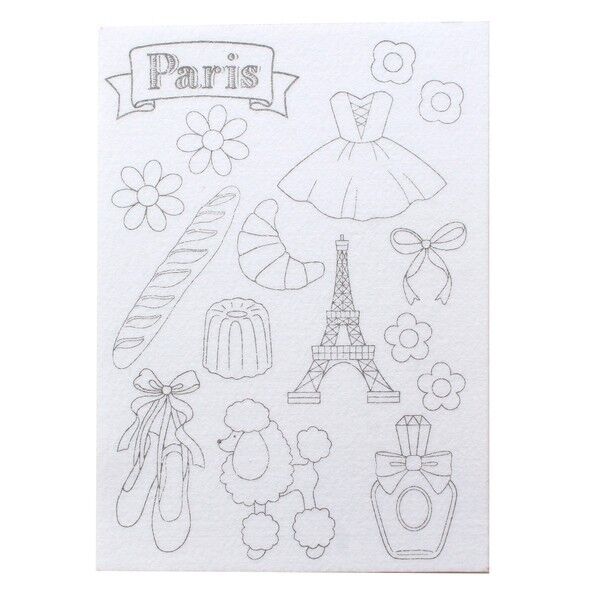 日本紐釦貿易(Nippon Chuko) 図案印刷済フェルト土台 らくちくフェルト