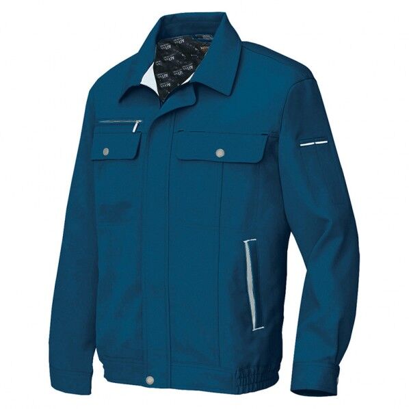 長袖ブルゾンB（男女兼用） 088フォレストネイビー×シルバーグレー L 6560 1点