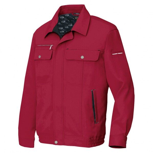 長袖ブルゾンB（男女兼用） 009ワインレッド×ブラック M 6560 1点