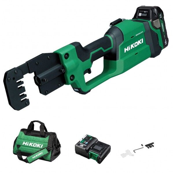 HiKOKI(ハイコーキ) 18V 充電式 Mバーカッタ セット品 (電池1個・充電器付) CW-19/CS-19/CW-25/CS-25切断 アグレッシブグリーン CE18DYMA (BH) 1台...