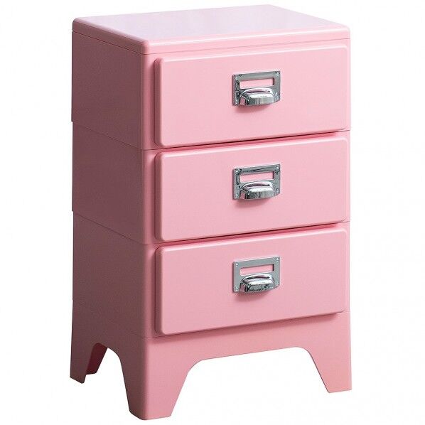 多段チェスト Cran(クラン) 3段 ピンク CBN-H003