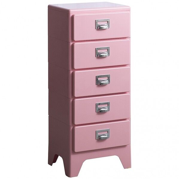 多段チェスト Cran(クラン) 5段 ピンク CBN-H005
