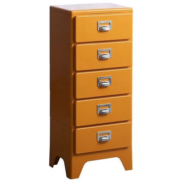 多段チェスト Cran(クラン) 5段 オレンジ CBN-H005