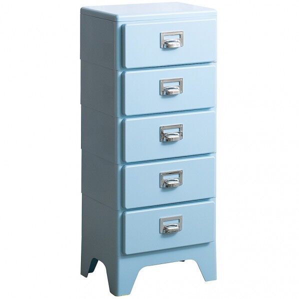 多段チェスト Cran(クラン) 5段 ライトブルー CBN-H005