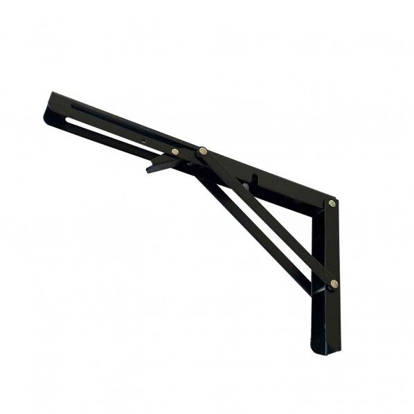 ワンタッチ式 折りたたみ棚受け 300 ブラック