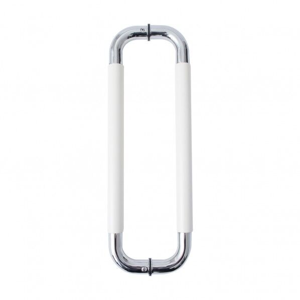 木製O型両面ドアハンドル ホワイト/鏡面