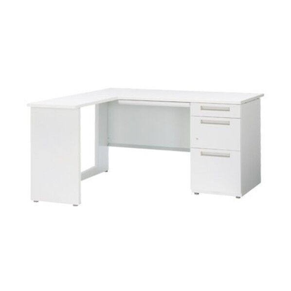 デュエナ Sタイプ L型デスク（L型脚）片袖 B4-3段タイプ DUS-147L-B3 SW/OW