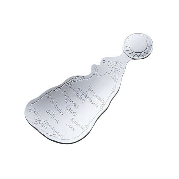 ティーキャディースプーン スリランカ (ステンレス+銀メッキ)