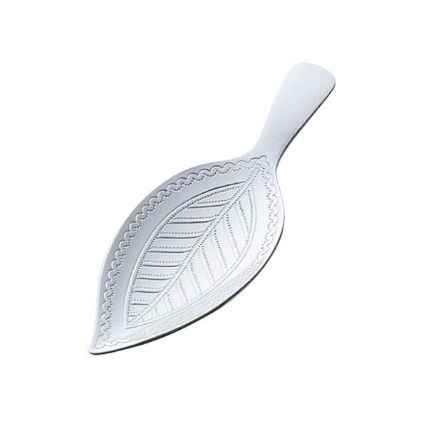 ティーキャディースプーン ティーリーフ (ステンレス+銀メッキ)