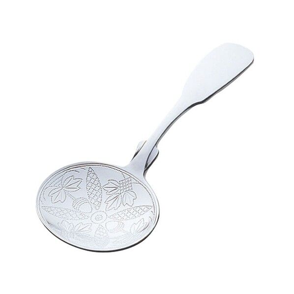 ティーキャディースプーン オーク (ステンレス+銀メッキ)