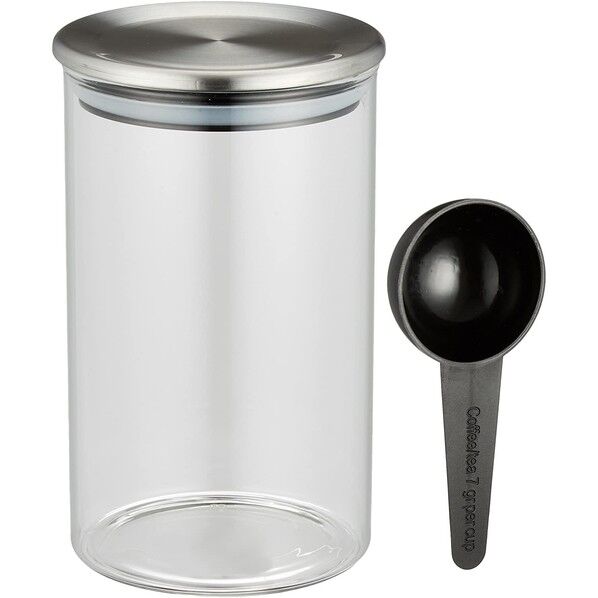 スタンダードガラスキャニスター ステンレスリッド600ml