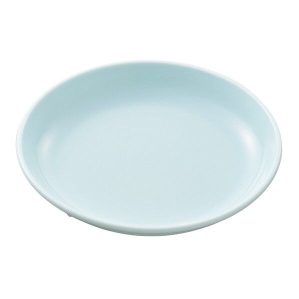 No1710B ポリプロ 給食皿14cm 140φx19 パステルブルー 1点