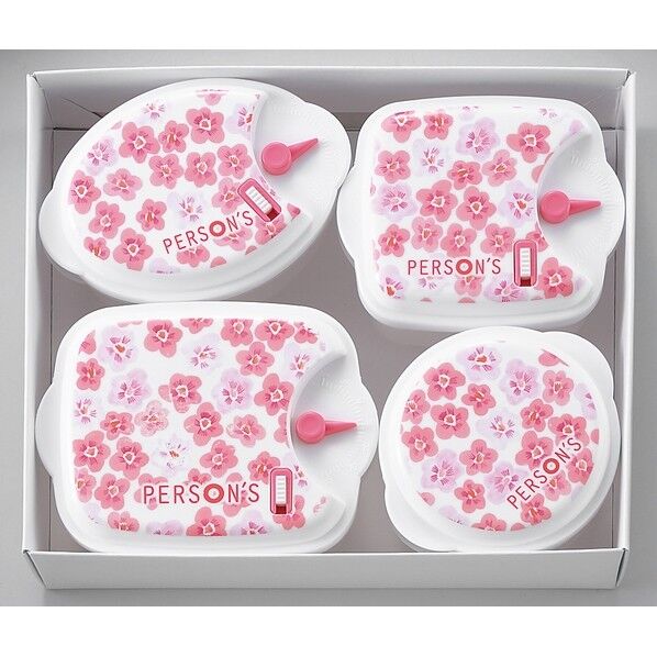 電子レンジ容器4pc パーソンズフローラル