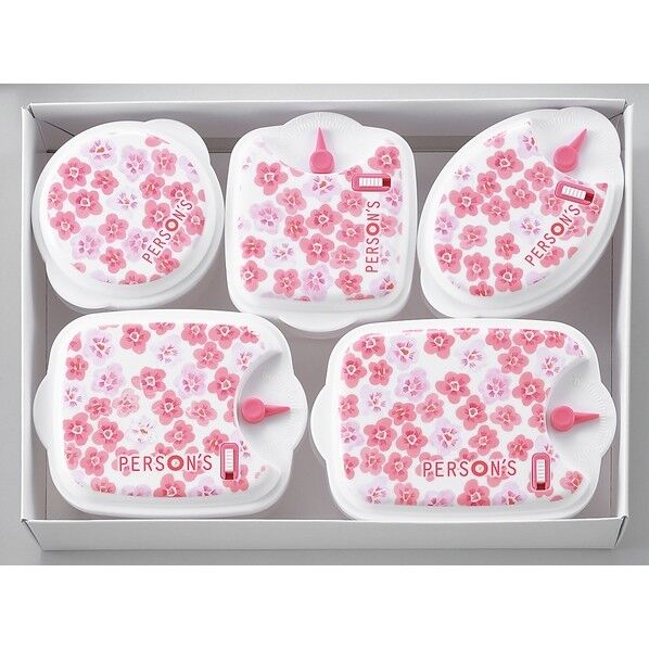 電子レンジ容器5pc パーソンズフローラル