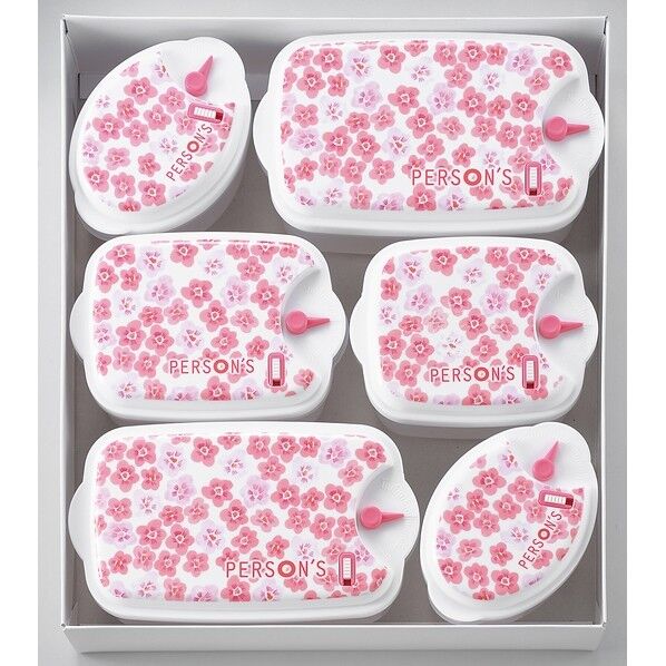 電子レンジ容器6pc パーソンズフローラル