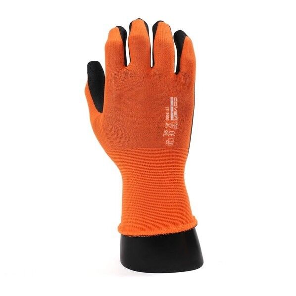 フレックスライトNBR 18ゲージニトリル背抜き L オレンジ 1点