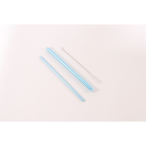 アルミストローケース&ストローセット φ10x204 マットブルー 20本