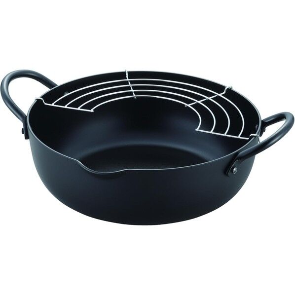 鉄鍋 天ぷら鍋24cm シリコンコーティング