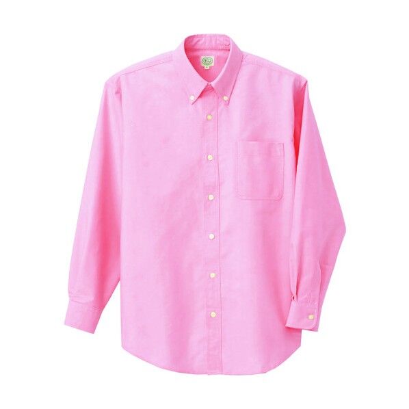 長袖T/Cオックスボタンダウンシャツ(男女兼用) 060ピンク 4L 7822 1着