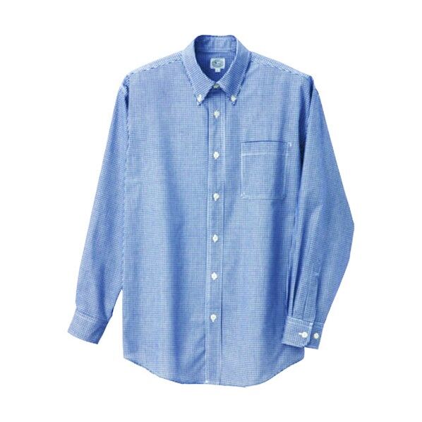 長袖ギンガムチェックボタンダウンシャツ（男女兼用） 008ネイビー 3L 7824 1