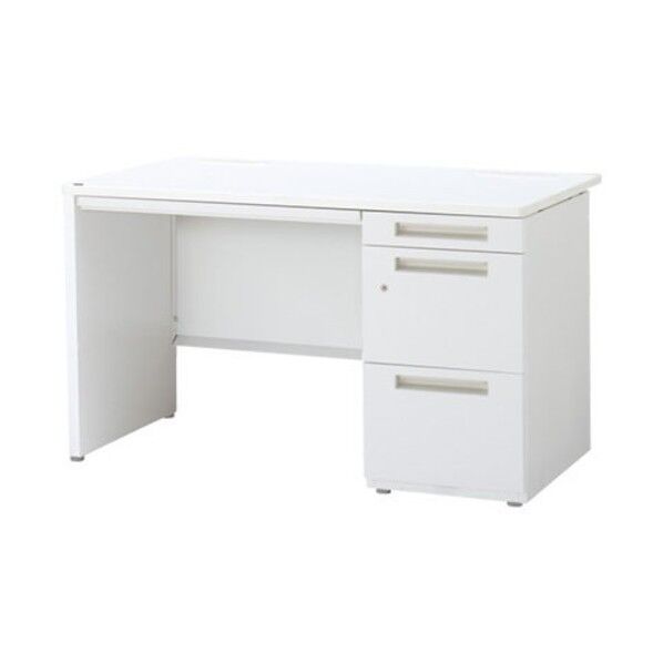 ※法人専用品※イナバ デュエナ Sタイプ 片袖机(パネル脚)A4-3段タイプ DUS7-146-A3P SW/OW スノーホワイト/オプティホワイト 153121 1点