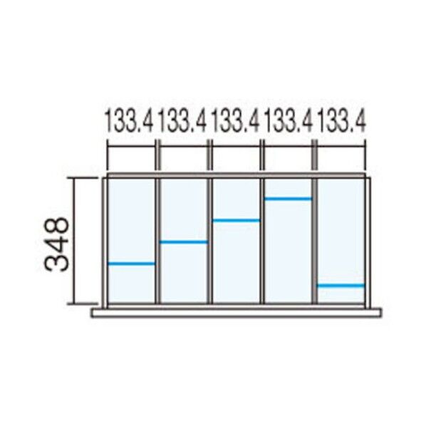 イナバ TF ラテラル 仕切り板セット TF-仕切セット8040 5分割 489504 1点
