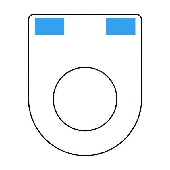 押ボタン(メガネ銘板)φ22.5(別作)2ノッチ1段彫り P223-B 1点