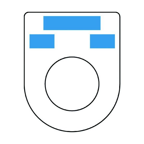 押ボタン(メガネ銘板)φ22.5(別作)2ノッチ2段彫り P223-E 1点