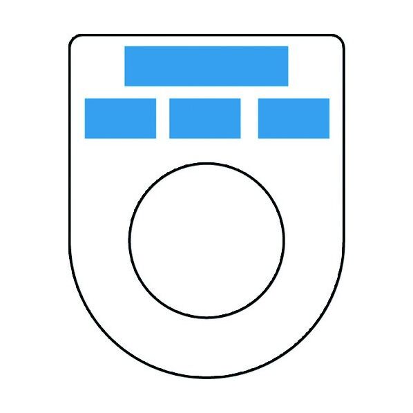 押ボタン(メガネ銘板)φ22.5(別作)3ノッチ2段彫り P223-F 1点