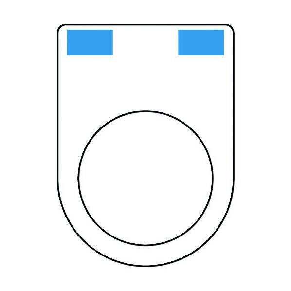 押ボタン(メガネ銘板)φ30.5(別作)2ノッチ1段彫り P304-B 1点